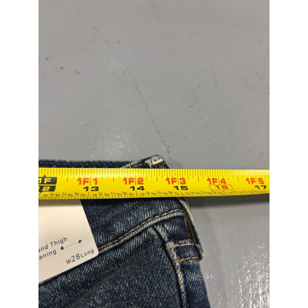 Hollister Low-Rise Bootcut Jeans Womens 6 Long W28 Dark Wash Floral Embroidered - Picture 4 of 8